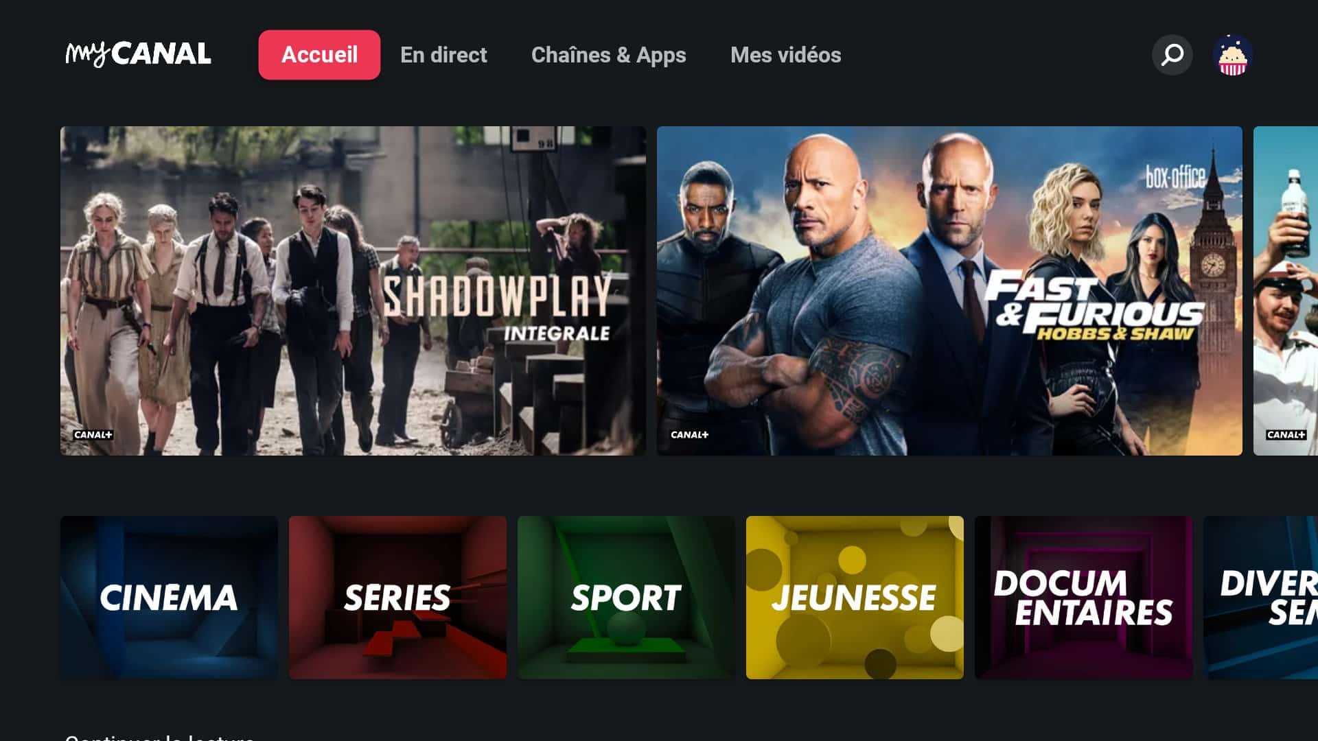 Campagne digitale cinéma — Canal+ / MyCANAL